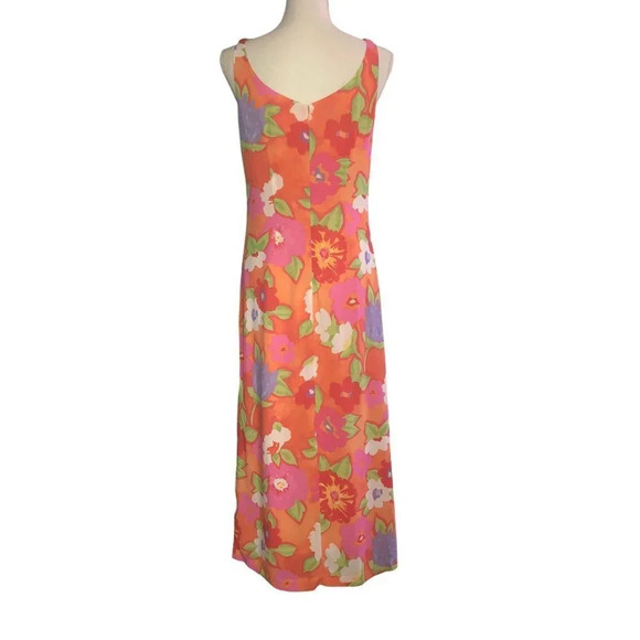 SIGRID OLSEN SPORT Sz 4P Y2K Women's Floral Sleeveless Fully Lined Maxi Dress - Picture 7 of 7